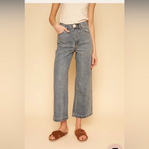Flora Pant in Light Denim Wide Leg 39" Length